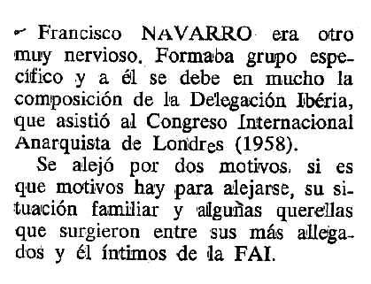 Necrològica de Francisco Navarro Perié apareguda en el periòdic tolosà "Cenit" del 5 de juny de 1990